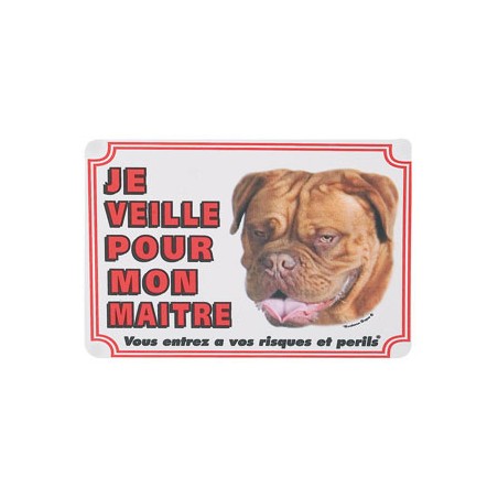 1 Plaque de garde Dogue de Bordeaux