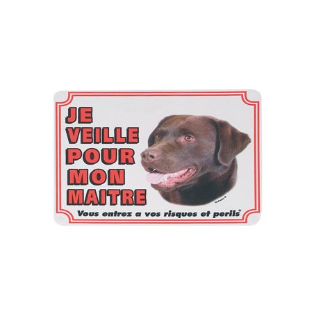 1 Plaque de garde Labrador Chocolat