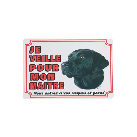 1 Plaque de garde Labrador Noir