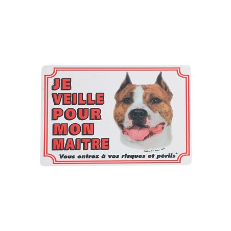 1 Plaque de garde Staffordshire Terrier