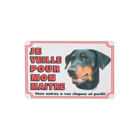 1 Plaque de garde Dobermann