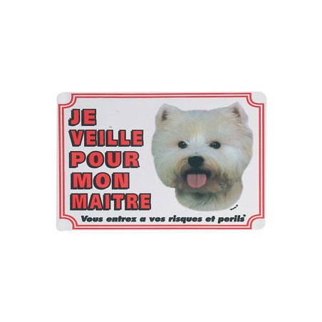 1 Plaque de garde Westie