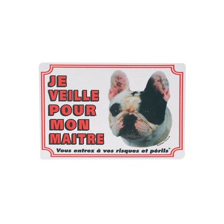 1 Plaque de garde Bouldogue Français 