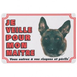 1 Plaque de garde Malinois