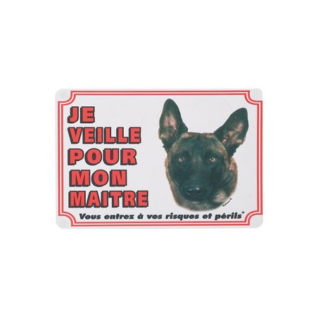 1 Plaque de garde Malinois