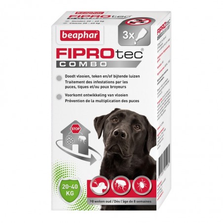 FIPROtec pipettes antiparasitaires grand chien 3 pipettes