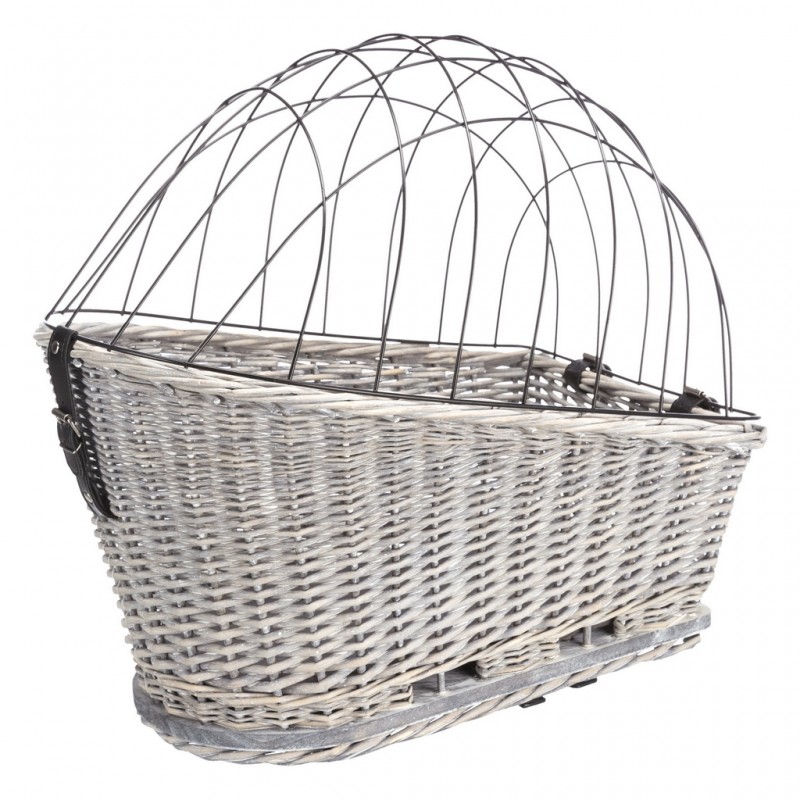 Panier De Vélo XXL à Fixation Fixe - Style Rotin Marron - Mailles Serrées - Pour Porte-bagages - Idéal école Ou Courses