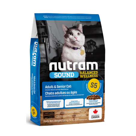 1 Croquettes Nutram adulte & senior pour chat 