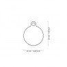 Médaille ronde glam rose os verso Médaille ronde glam rose os verso