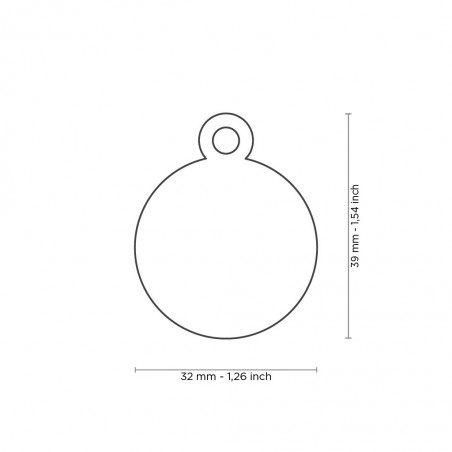 Médaille grand cercle chromé recto/verso
