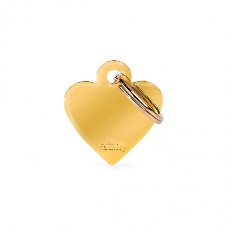 Médaille petit coeur doré recto/verso