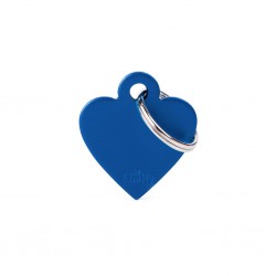 Médaille petit coeur bleu recto/verso