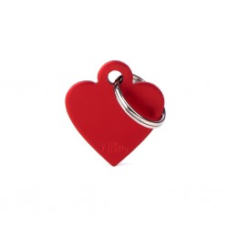 Médaille petit coeur rouge recto/verso