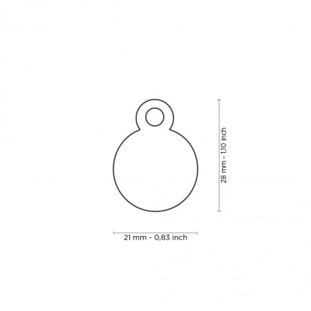 Médaille petit cercle noir recto/verso