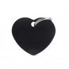 Médaille grand coeur noir recto/verso Médaille grand coeur noir recto/verso
