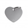 Médaille grand coeur gris recto/verso Médaille grand coeur gris recto/verso