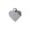 Médaille petit coeur gris recto/verso Médaille petit coeur gris recto/verso