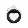 Médaille noire avec coeur verso Médaille noire avec coeur verso