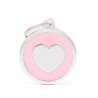 Médaille rose avec coeur verso Médaille rose avec coeur verso
