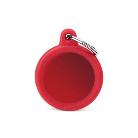 Médaille rebords gomme rond rouge recto/verso
