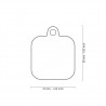Médaille rebords gomme carré chromé recto/verso Médaille rebords gomme carré chromé recto/verso