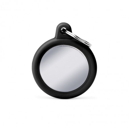 Médaille rebords gomme rond chromé recto/verso