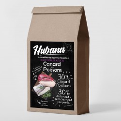 Croquettes Hubana chat stérilisé sans céréales au Canard et poissons