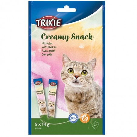 Friandise pour chat Creamy snacks au poulet de la marque Trixie