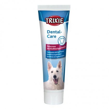 Dentifrice pour chien parfumé au boeuf de la marque Trixie.