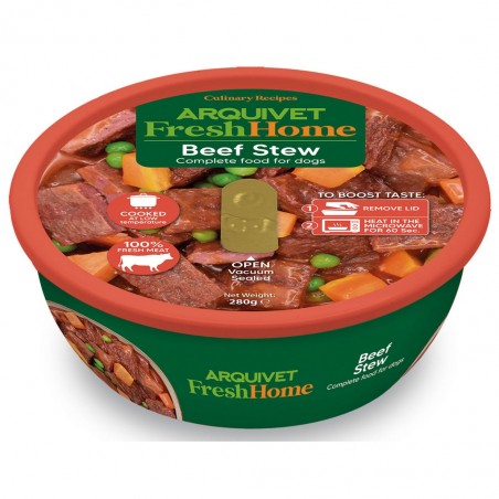 Nourriture Arquivet Fresh Home composée de 97% de porc, pour chien.