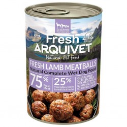 Alimentation complète Arquivet à la viande d'agneau pour chien.