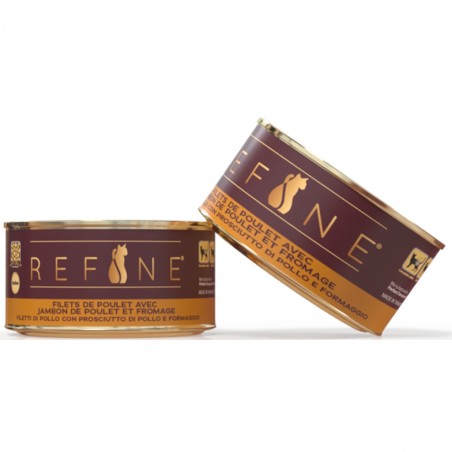 Nourriture humide aux filets de poulet & jambon de poulet et au fromage et idéale pour les chats stérilisés. Nourriture humide aux filets de poulet & jambon de poulet et au fromage et idéale pour les chats stérilisés.