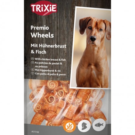 Friandises Trixie au poulet et au poisson pour chien.