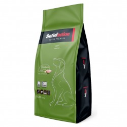 Croquettes Satisfaction light pour les chiens adultes.