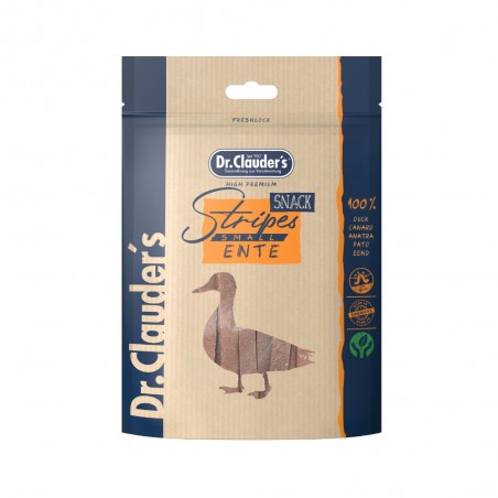 Friandise stripes small au canard pour chien