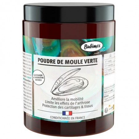 Poudre de moule verte pour chiens de la marque Bubimex