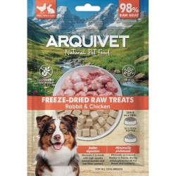 Friandises Lyophilisées au lapin et au poulet de la marque Arquivet pour chien