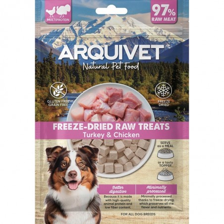 Friandise Lyophilisé à la dinde et au poulet de la marque Arquivet pour chien