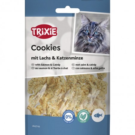 Délicieuses friandises au saumon et à l'herbe à chat de la marque Trixie
