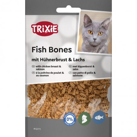 Petites friandise pour chat au poulet et au saumon de la marque Trixie