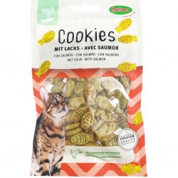 Friandises pour les chats à base de saumon et d'herbe à chat. De la marque Bubimex