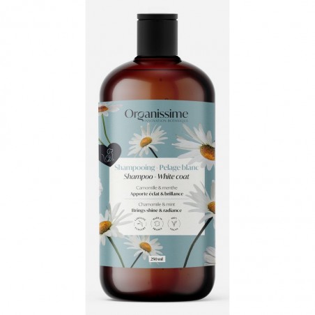 Shampooing pour pelage blanc de la marque Biogance.