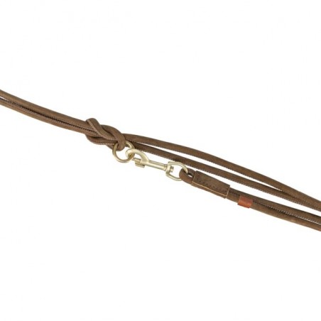 Laisse en cuir nubuck de la marque trixie
