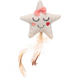 Jouet chat Lovu étoile beige