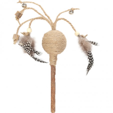 Jouet pour chat de la marque Flamingo en bois de Matatabi.